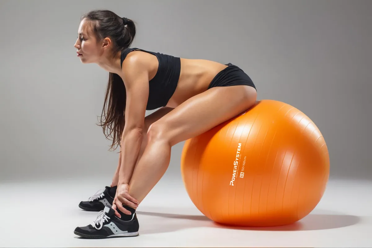 М'яч для фітнесу Active Point PVC 55 см Помаранчевий