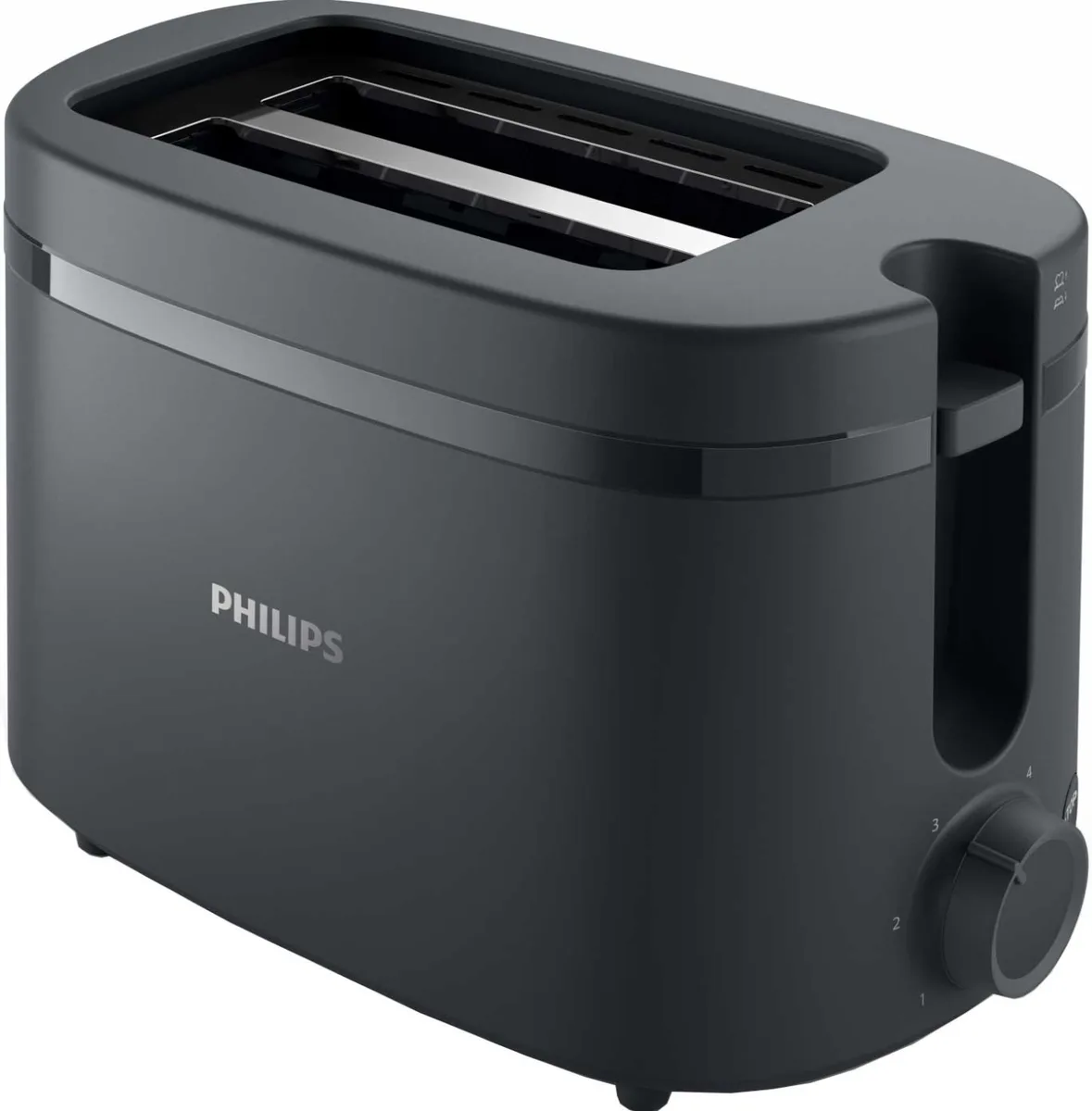 Тостер Philips 650 Вт пластик темно-сірий 2 відділення