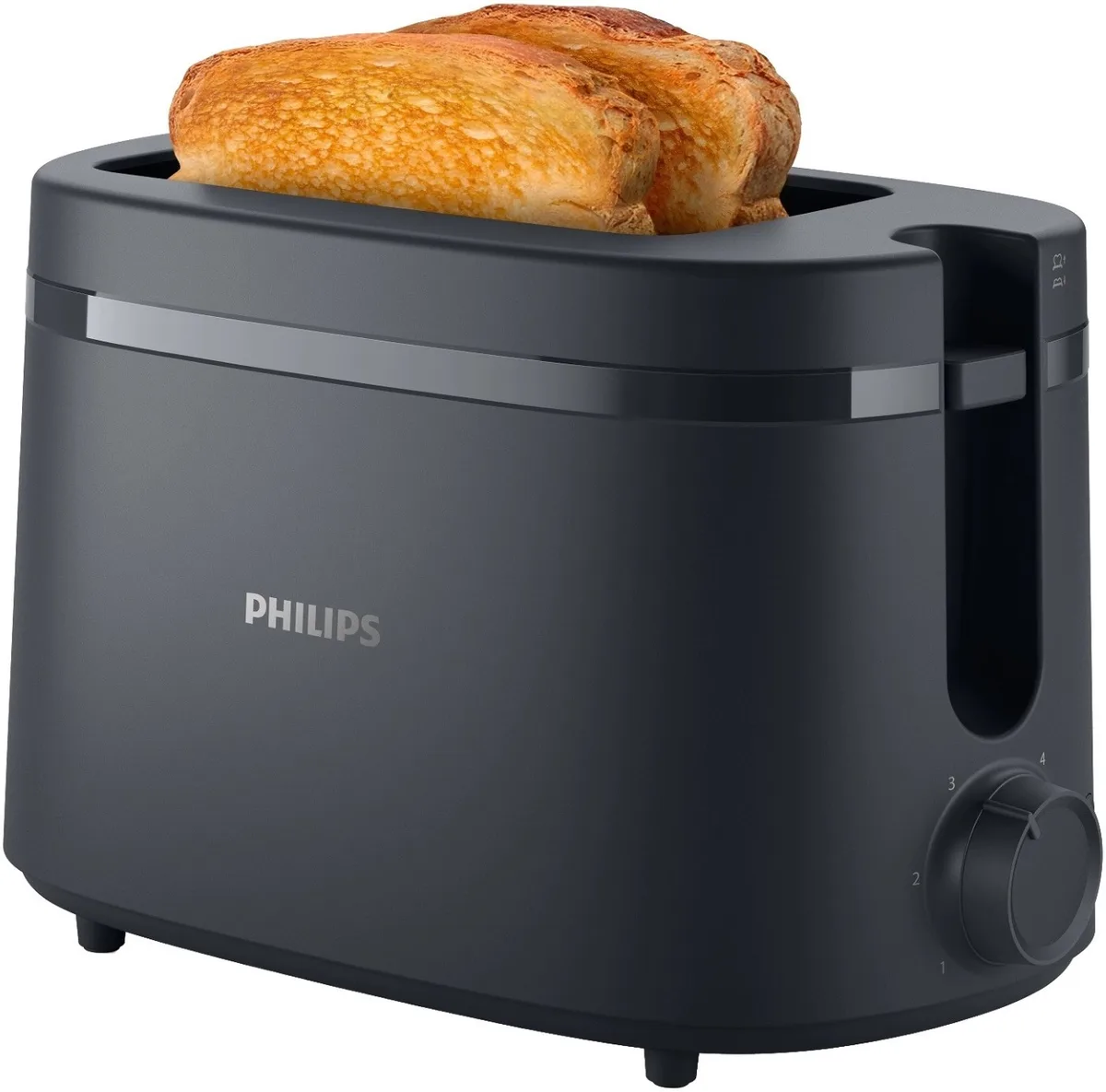 Тостер Philips 650 Вт пластик темно-сірий 2 відділення