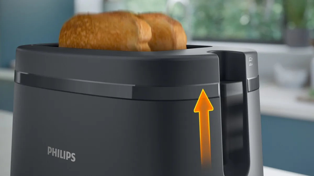 Тостер Philips 650 Вт пластик темно-сірий 2 відділення
