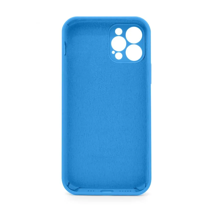 Чохол Silicone Case для Apple iPhone 12 Pro силіконовий  блакитний закрита камера