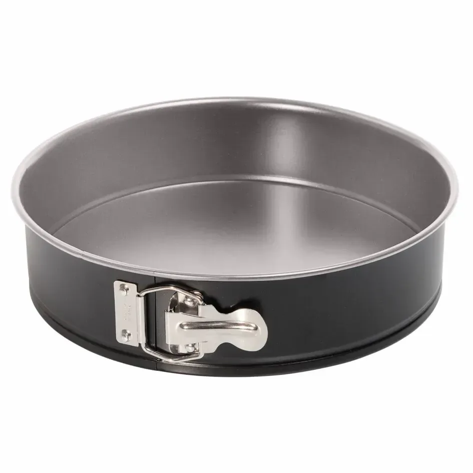 Форма для випікання Tefal Easybake, 26 см, з вуглецевої сталі, роз'ємна, кругла, сірого кольору.