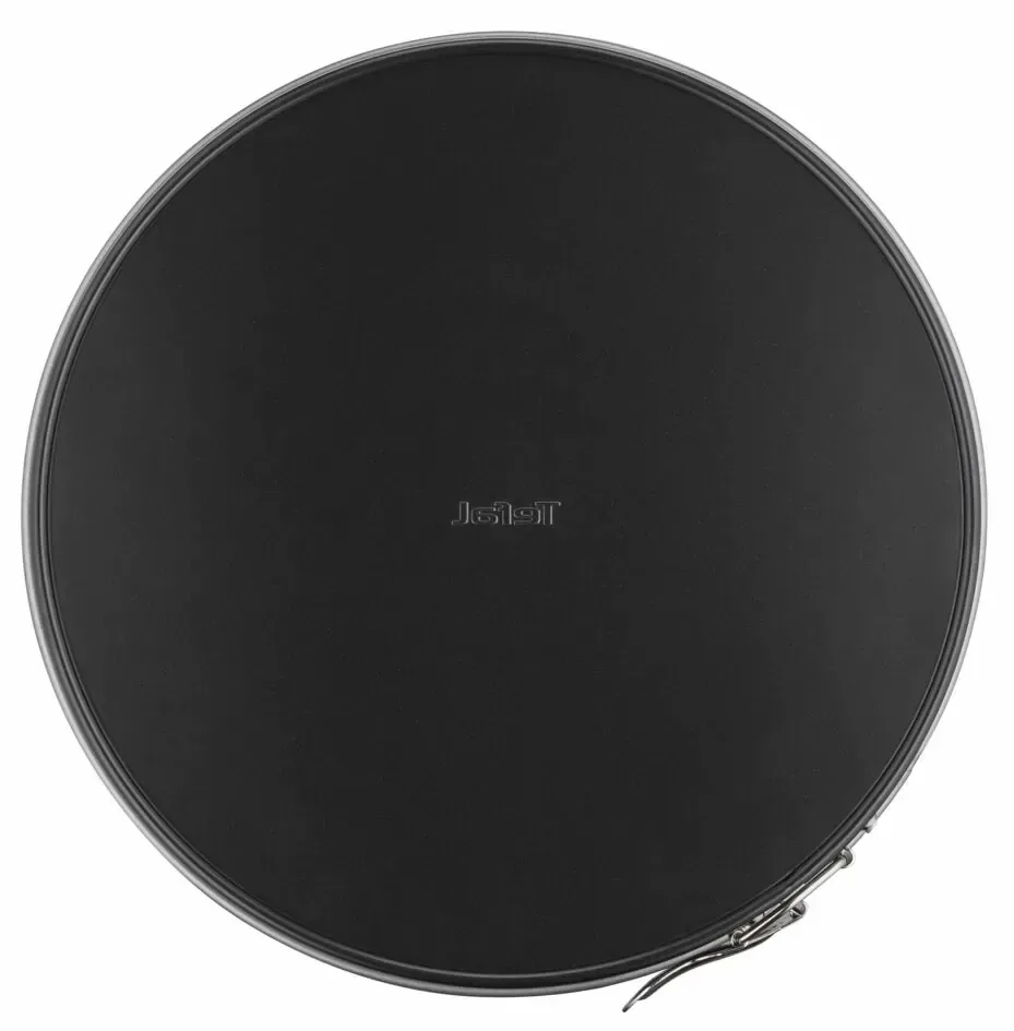 Форма для випікання Tefal Easybake, 26 см, з вуглецевої сталі, роз'ємна, кругла, сірого кольору.