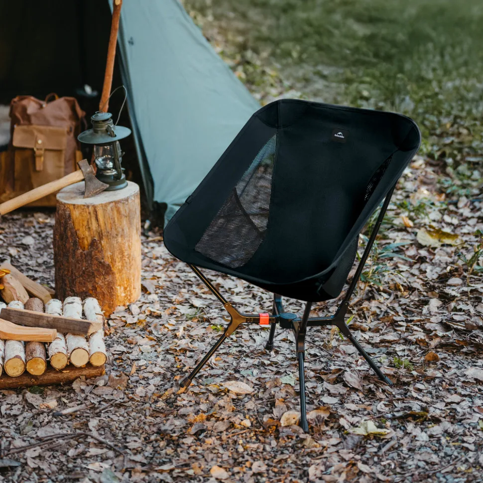 Стілець складаний ультралегкий Naturehike алюміній 55х54х73 см сірий