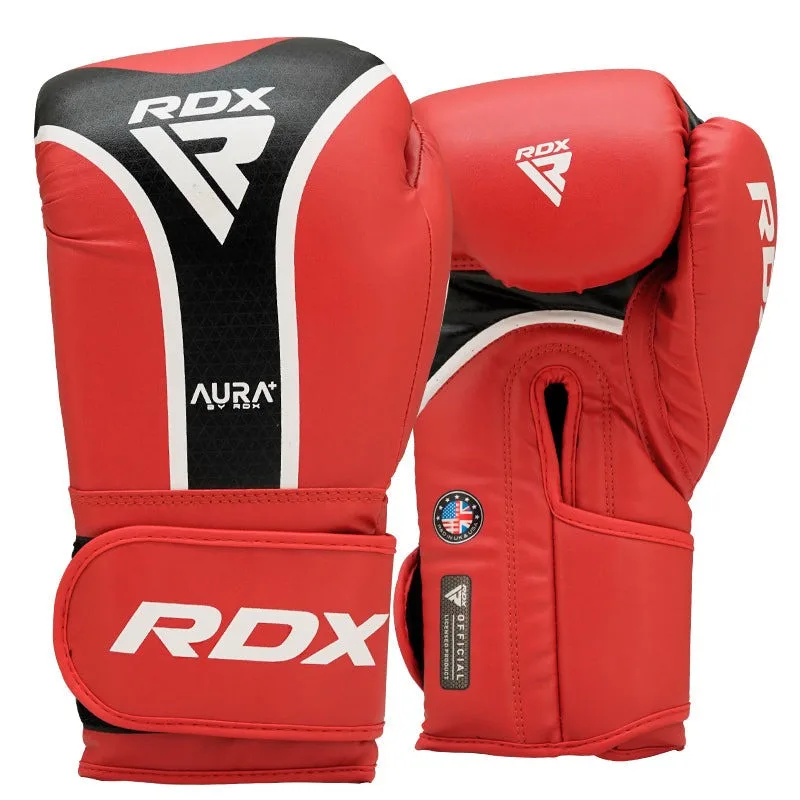 Боксерські рукавиці RDX PU 16 унцій Червоні/Чорні з капою
