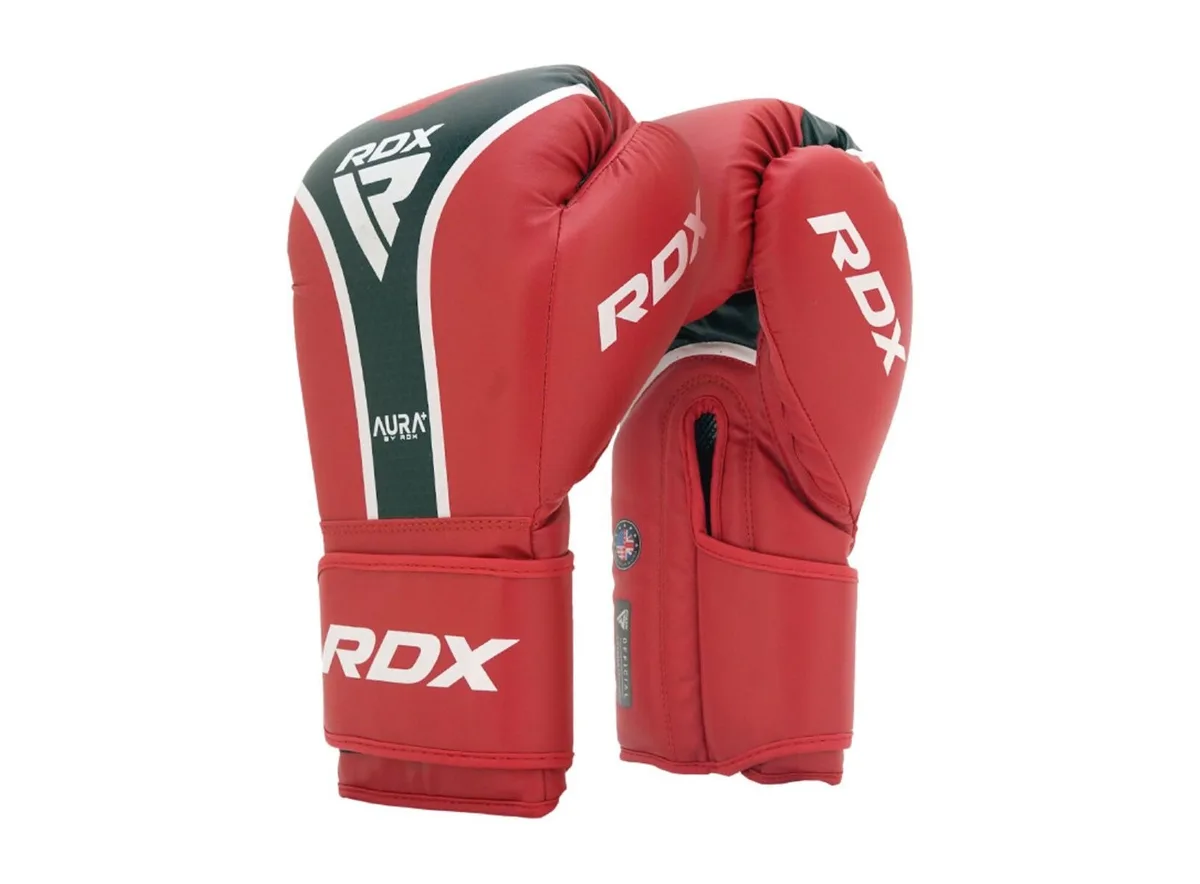 Боксерські рукавиці RDX PU 16 унцій Червоні/Чорні з капою