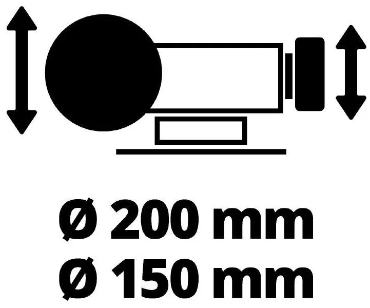 Заточувальний верстат Einhell TC-WD 200/150, 250 Вт, круги 200/150х32 мм, 134-2980 об/хв, вага 9.1 кг.