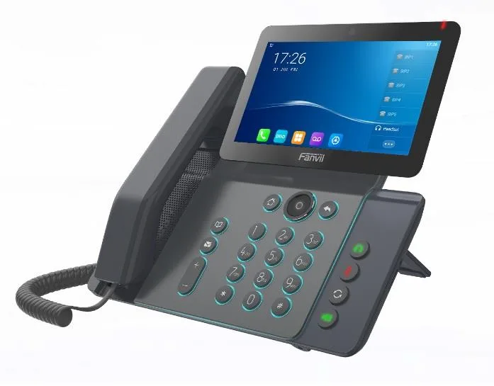 Телефон IP Fanvil V67 2xGE LAN, 1xUSB-A, BT4.2, Wi-Fi, 20 SIP ліній, SW Linux, PoE, 7" кольоровий тач-дисплей, 116 DSS клавіш, камера 1080p30, Android 9.0