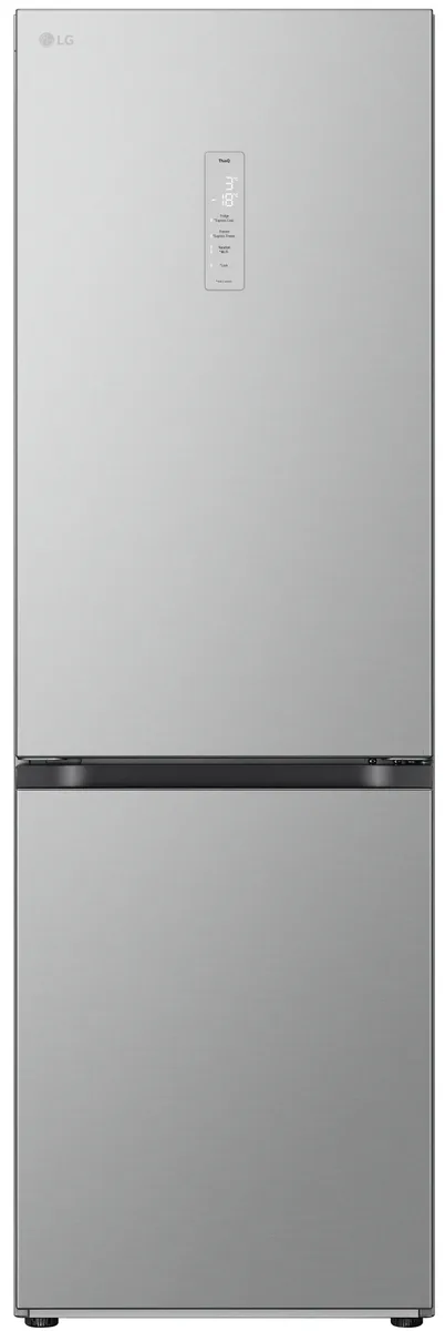 Холодильник LG з нижнім морозильником, розміри 186x60x68 см, об'єм холодильного відділу - 234 л, морозильного - 110 л, 2 дверцята,