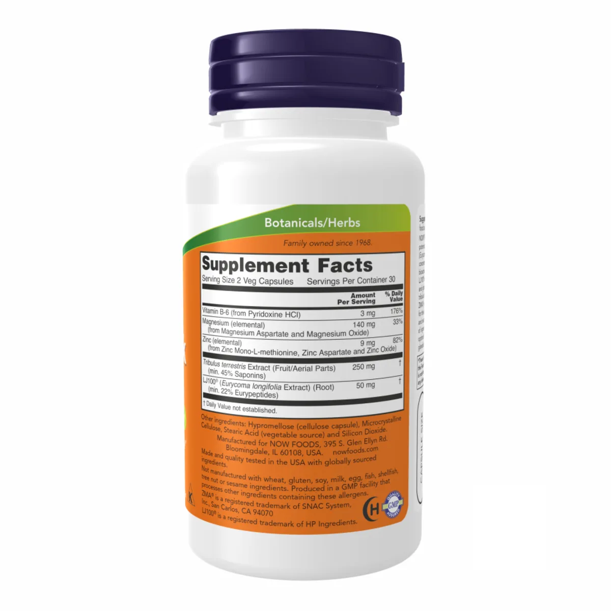 Now Foods Testo Jack 100 вегетаріанські капсули 60 шт для чоловічого здоров'я та енергії.