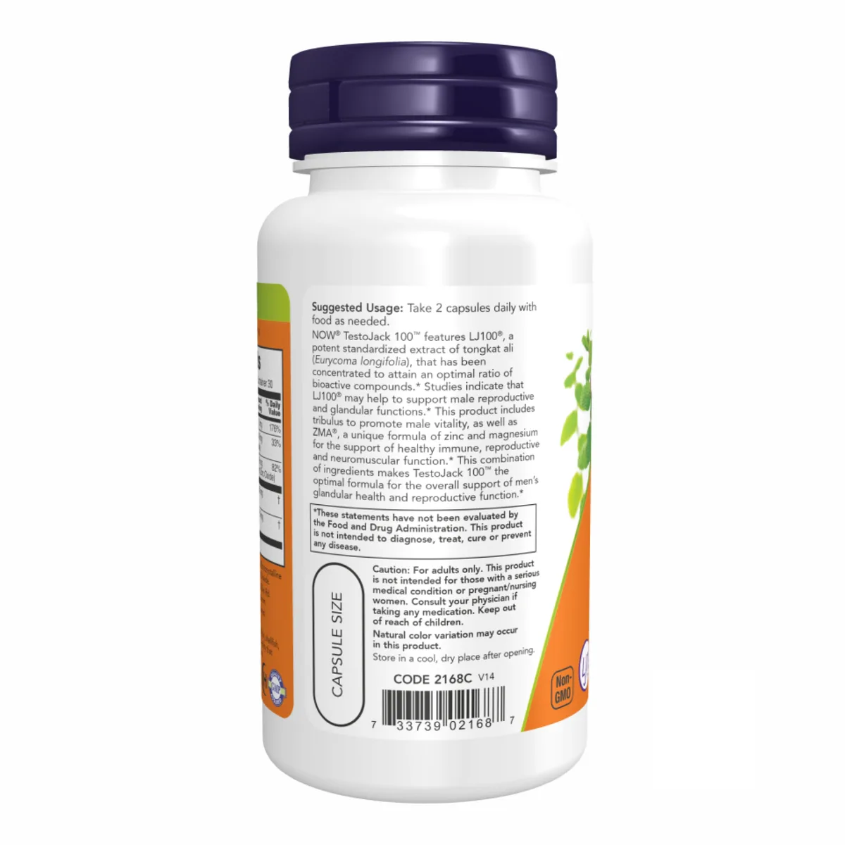Now Foods Testo Jack 100 вегетаріанські капсули 60 шт для чоловічого здоров'я та енергії.