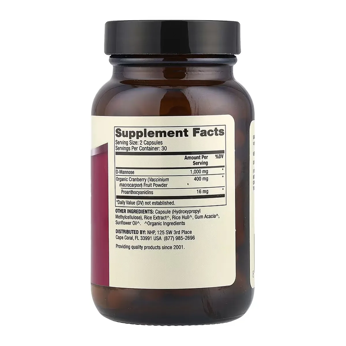 D-Mannose и экстракт клюквы Dr. Mercola 60 капсул