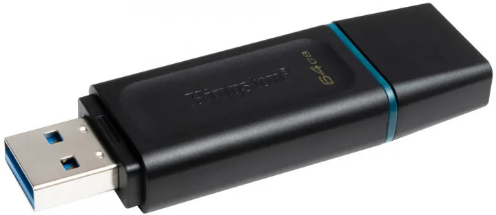 USB накопичувач Kingston 64 ГБ пластик чорний