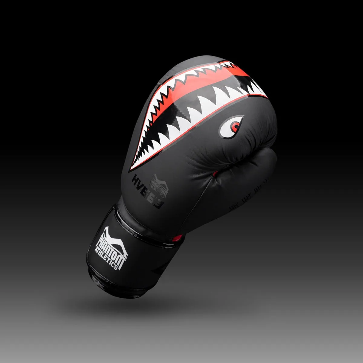 Боксерские перчатки Phantom PU 12 унций Черные с капой в комплекте