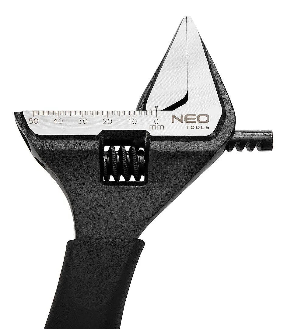 Регульований ключ Neo Tools, кований, CrV, 250мм, робочий діапазон 0-50мм