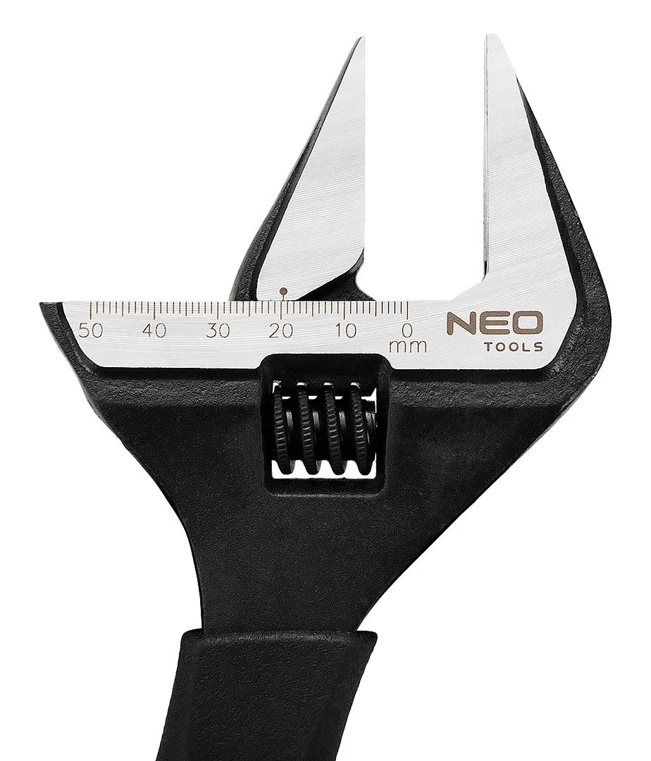 Регульований ключ Neo Tools, кований, CrV, 250мм, робочий діапазон 0-50мм