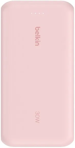 Акумулятор Power Bank Belkin 20000 мА·год 30 Вт USB-C рожевий