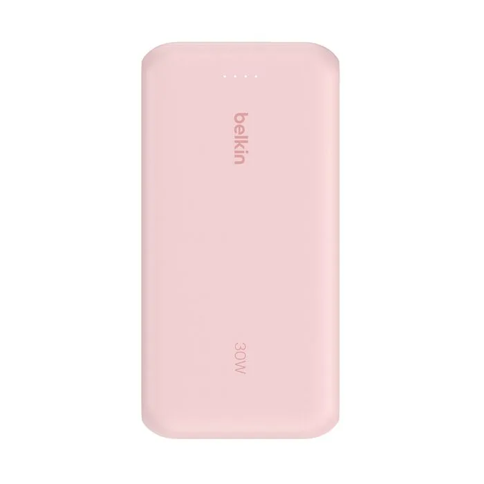 Акумулятор Power Bank Belkin 20000 мА·год 30 Вт USB-C рожевий