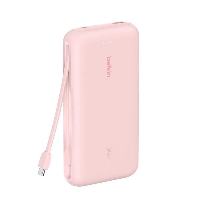 Акумулятор Power Bank Belkin 20000 мА·год 30 Вт USB-C рожевий