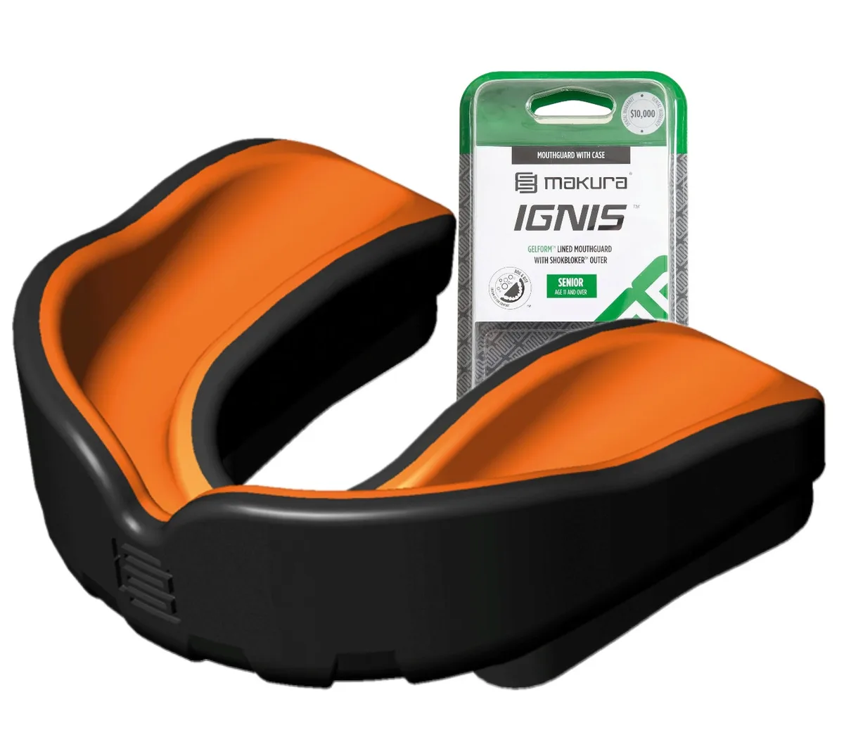Капа MAKURA термопластик доросла 11+ Black Orange