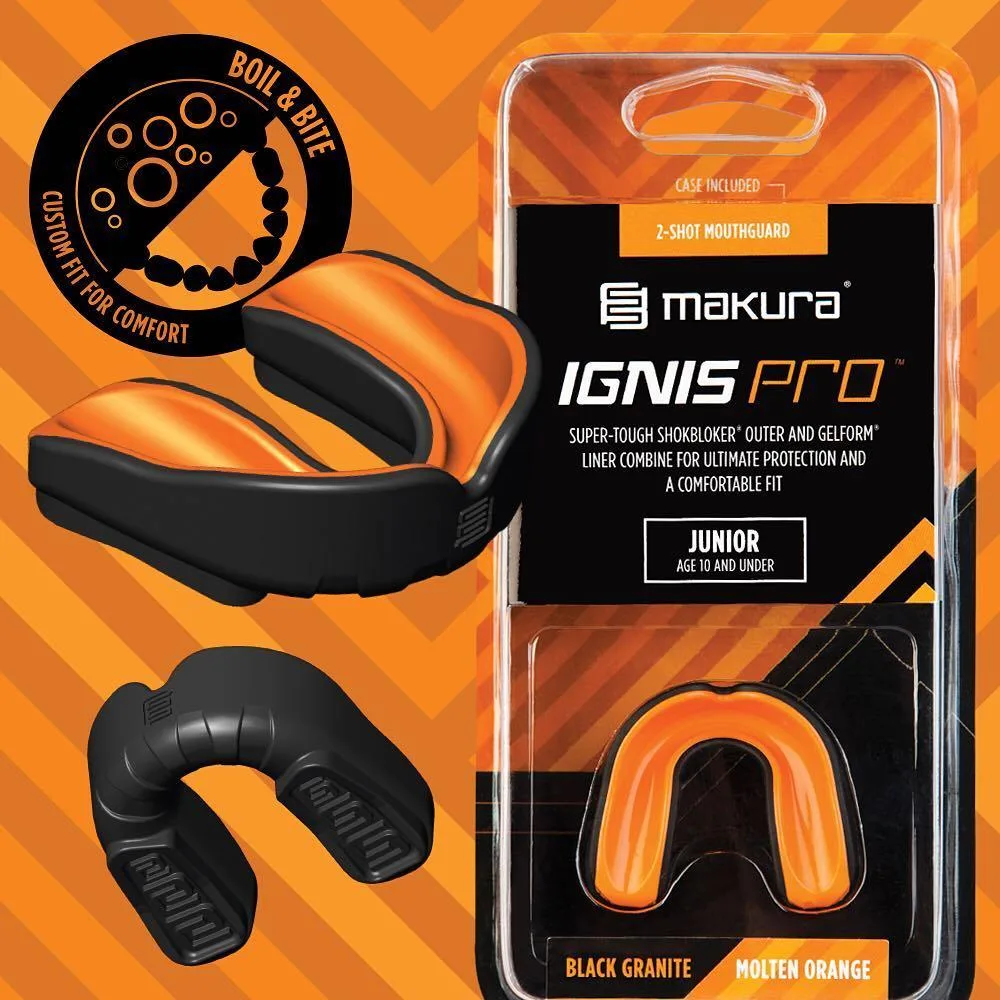 Капа MAKURA термопластик доросла 11+ Black Orange