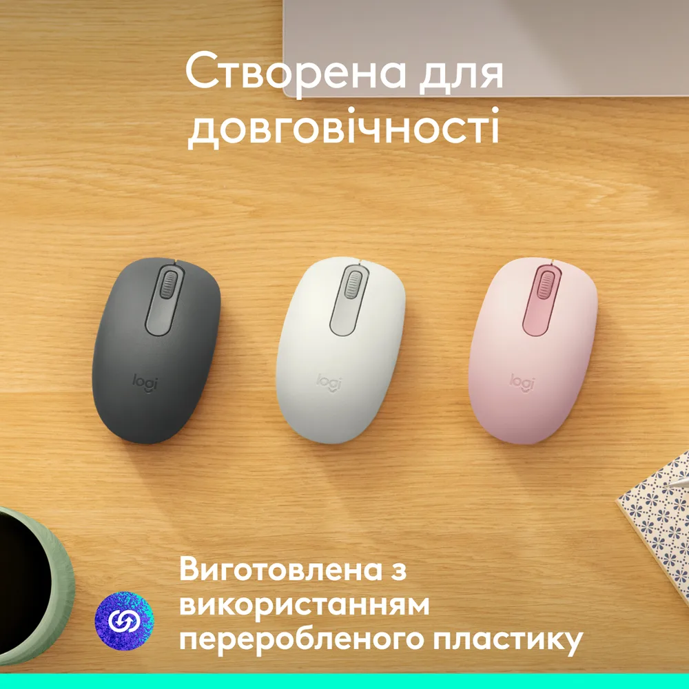 Миша Logitech Bluetooth маленька сірий 1000 dpi