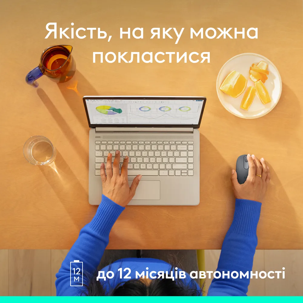 Миша Logitech Bluetooth маленька сірий 1000 dpi