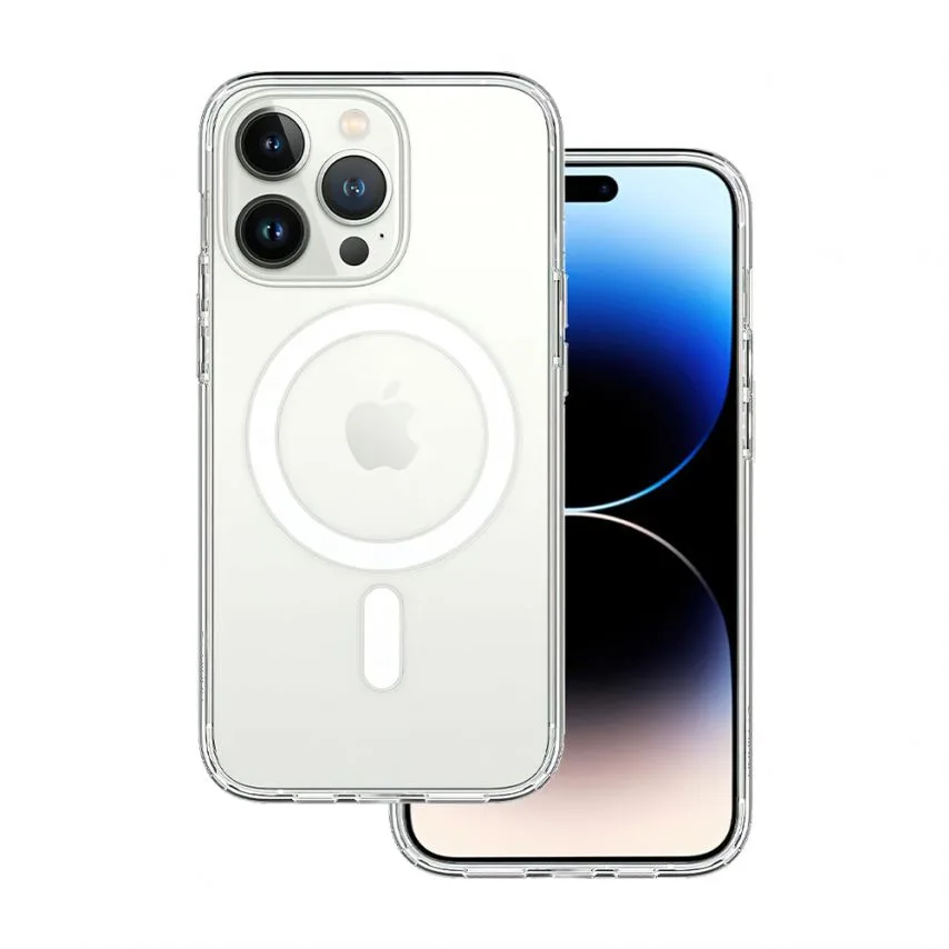 Чохол MagSafe для Apple iPhone 14 Pro пластик силікон прозорий