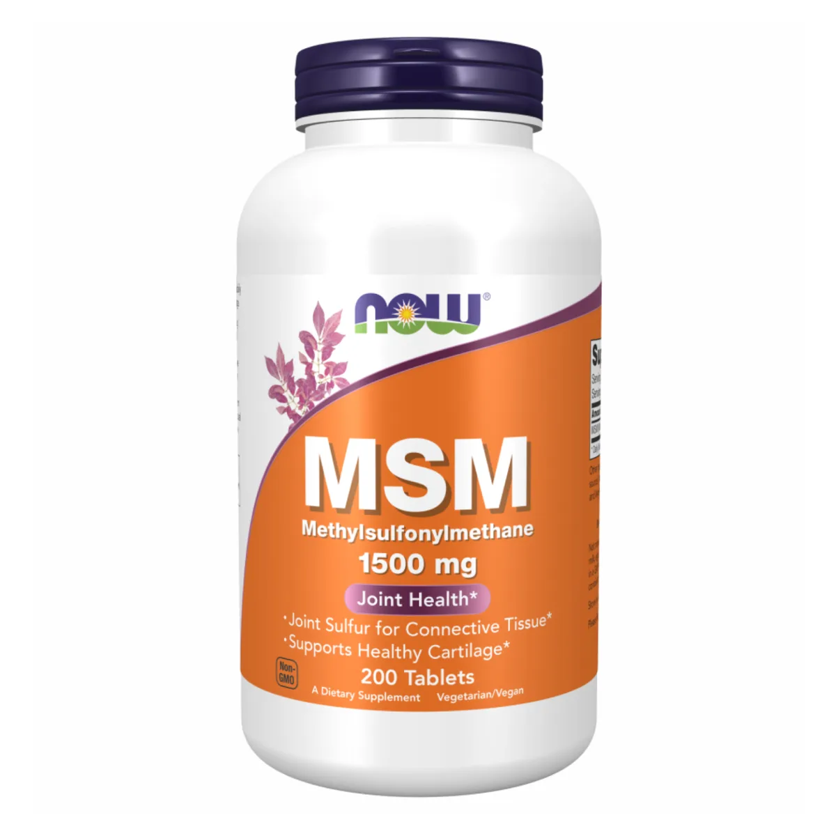 M.S.M 1500mg 200 таблеток вегетаріанська добавка для суглобів без ГМО