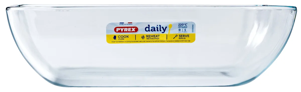 Форма для запікання Pyrex боросилікатне скло 28х22 см прозора з кришкою