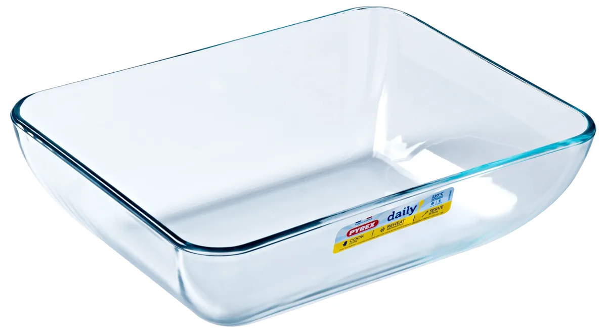Форма для запікання Pyrex боросилікатне скло 28х22 см прозора з кришкою