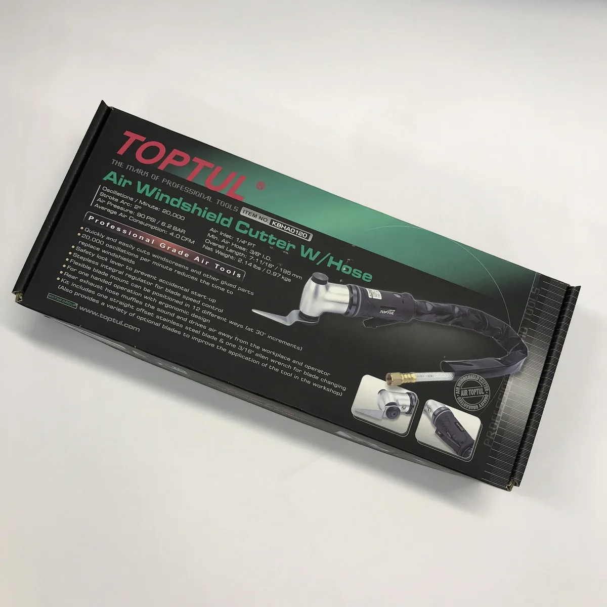 Пневмонож для резки стекла Toptul KBHA0120 на сжатом воздухе Прочный корпус