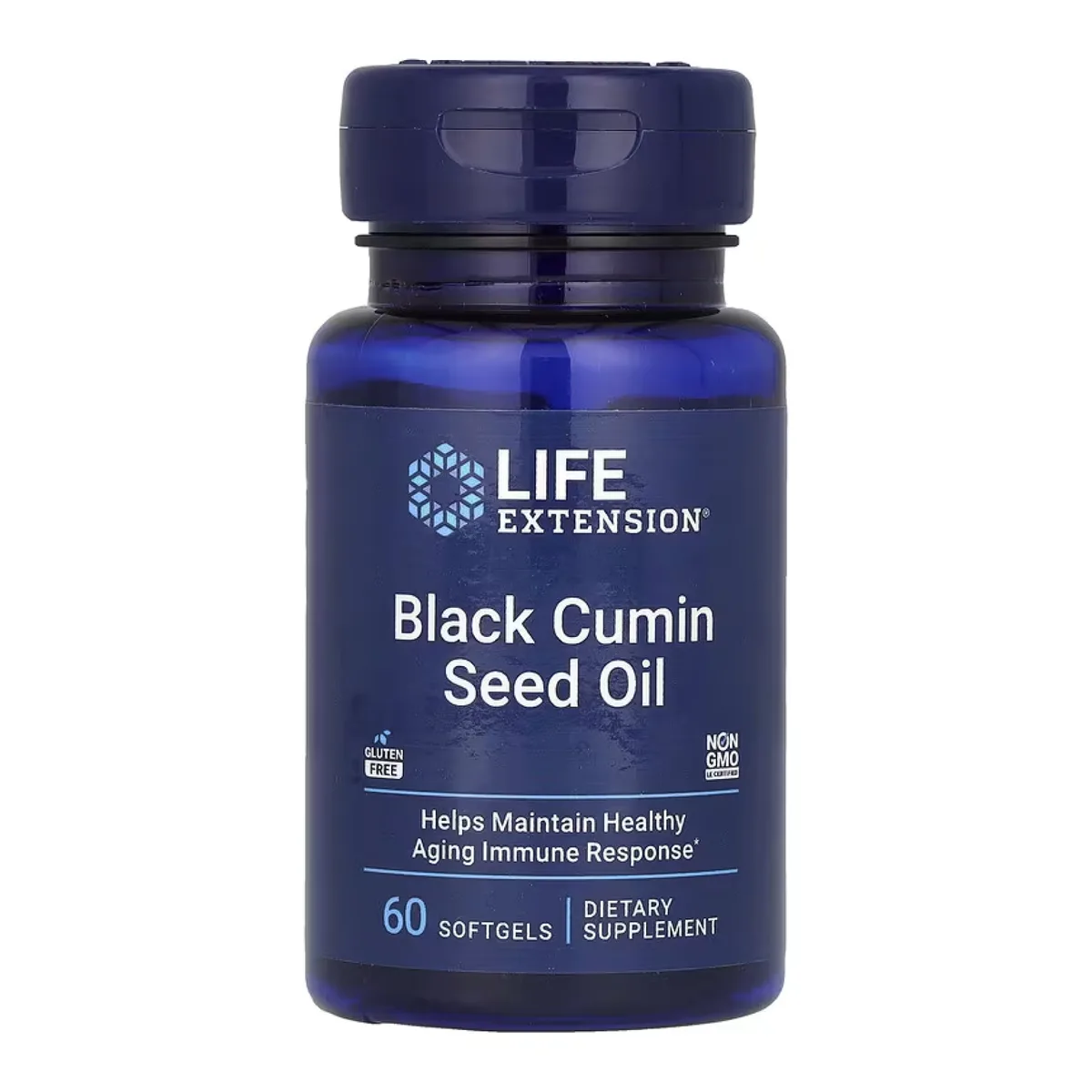 Масло з насіння чорного кмину Life Extension 60 капсул без ГМО