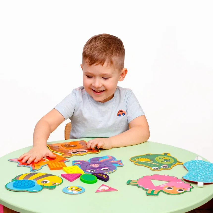 Розвивальна мозаїка Vladi Toys дерево 20х20 см кольорова