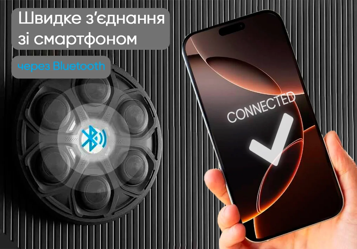 Настінний боксерський тренажер EasyFit ABS-пластик 43х6 см Чорний