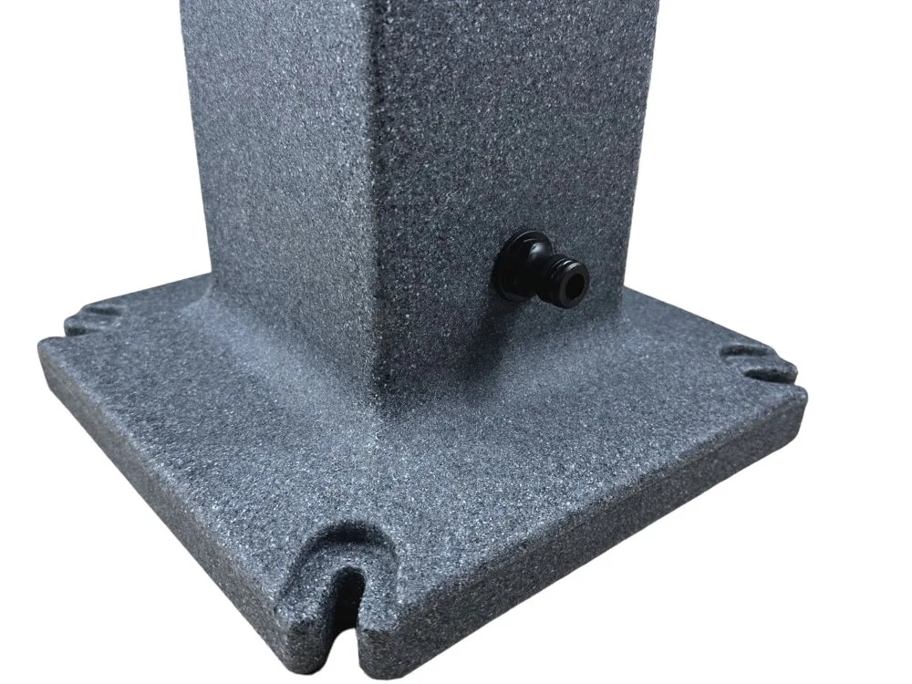 Садова колонка HDPE 90 см антрацит з краном для підключення води