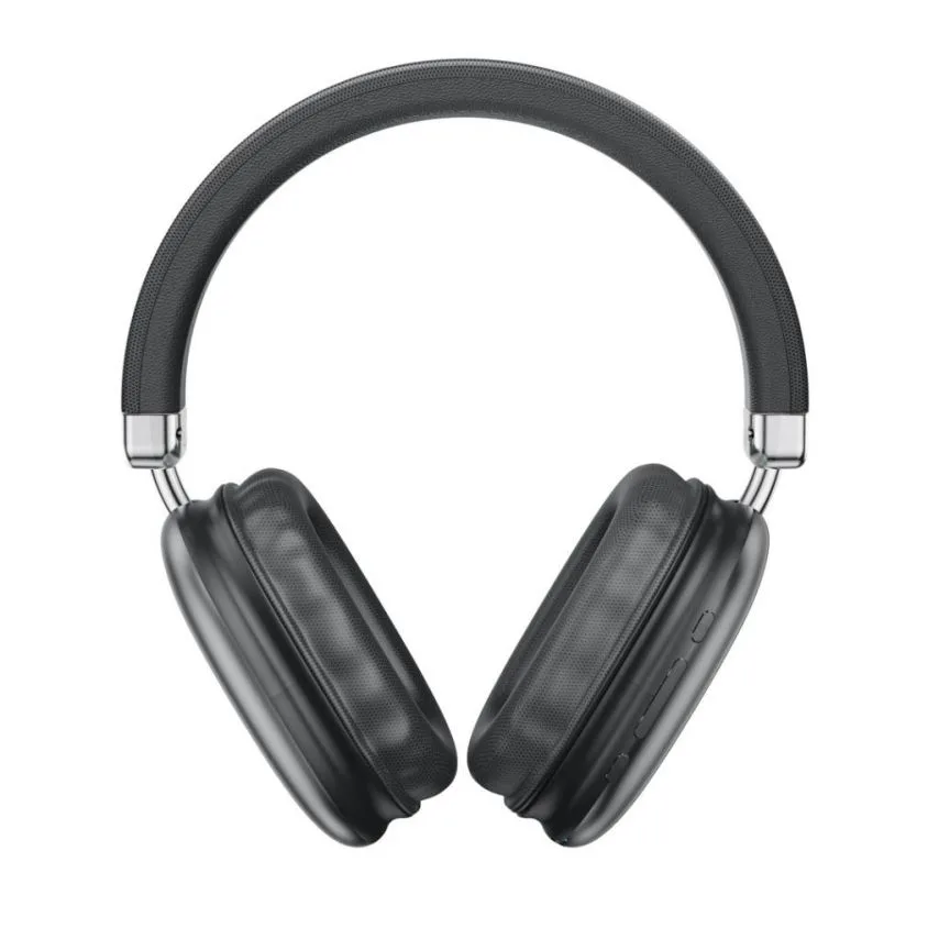 Наушники Bluetooth XO из кожзама 40мм черные