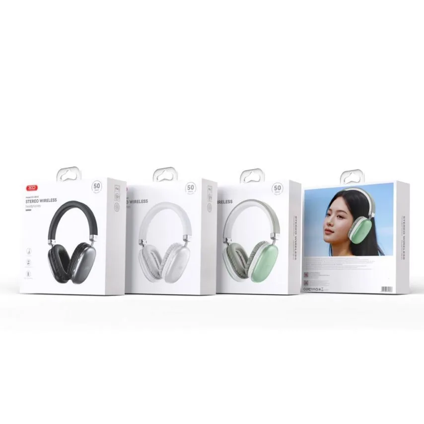 Наушники Bluetooth XO из кожзама 40мм черные