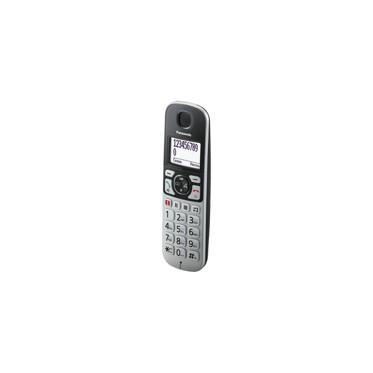 Радиотелефон DECT Panasonic KX-TGE510RUS, черно-серебристый