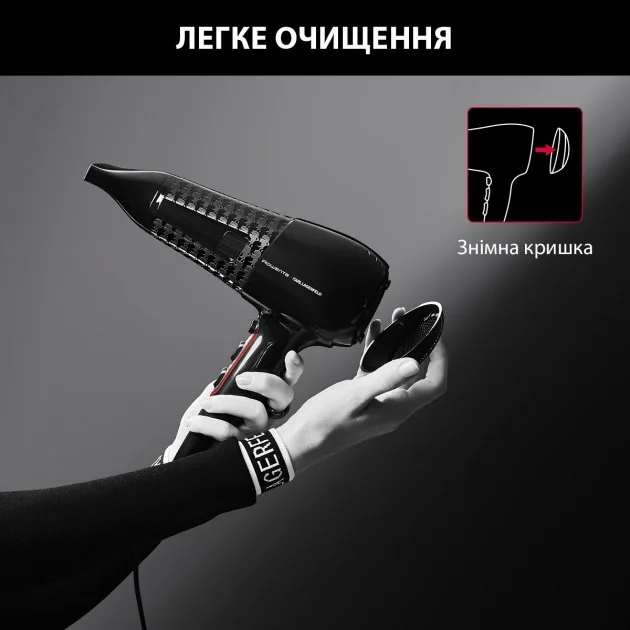 Фен Rowenta 2100 Вт чорний із іонізацією та дифузором