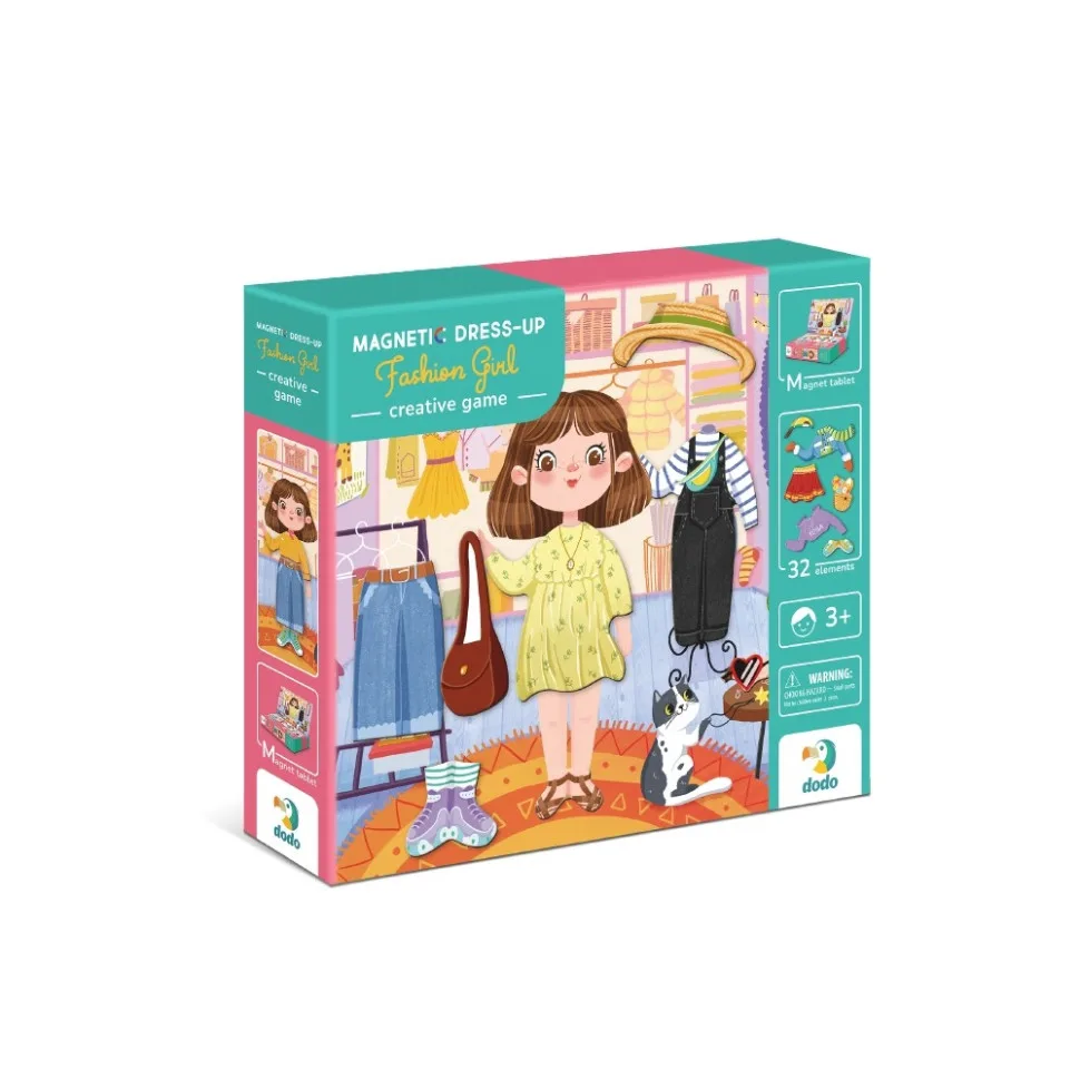 Магнітна гра DoDo Toys 32 магніти магнітна дошка для дівчаток від 3 років і старше
