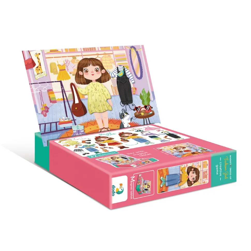 Магнітна гра DoDo Toys 32 магніти магнітна дошка для дівчаток від 3 років і старше