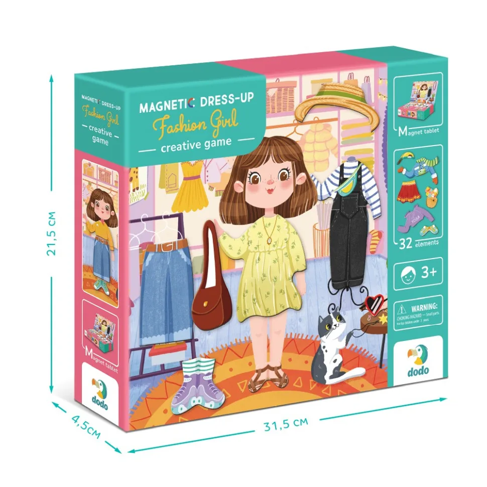 Магнітна гра DoDo Toys 32 магніти магнітна дошка для дівчаток від 3 років і старше