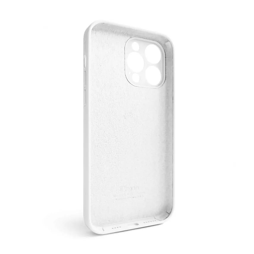 Чохол силіконовий для Apple iPhone 15 Pro Max закрита камера білий