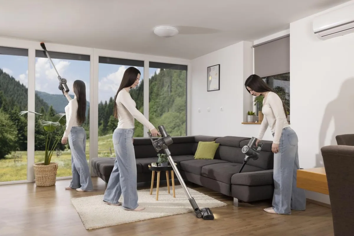 Бездротовий пилосос Gorenje, потужність 95Вт, об'єм контейнера 0.5л, автономна робота до 60 хв, HEPA-фільтр, 2 в 1, підсвічування
