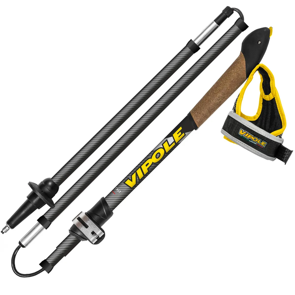 Палки для скандинавской ходьбы Vipole Carbon 130 см Серые