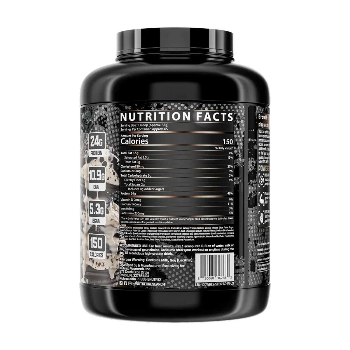 Протеїновий порошок Nutrex Whey 2275 г Печиво та крем
