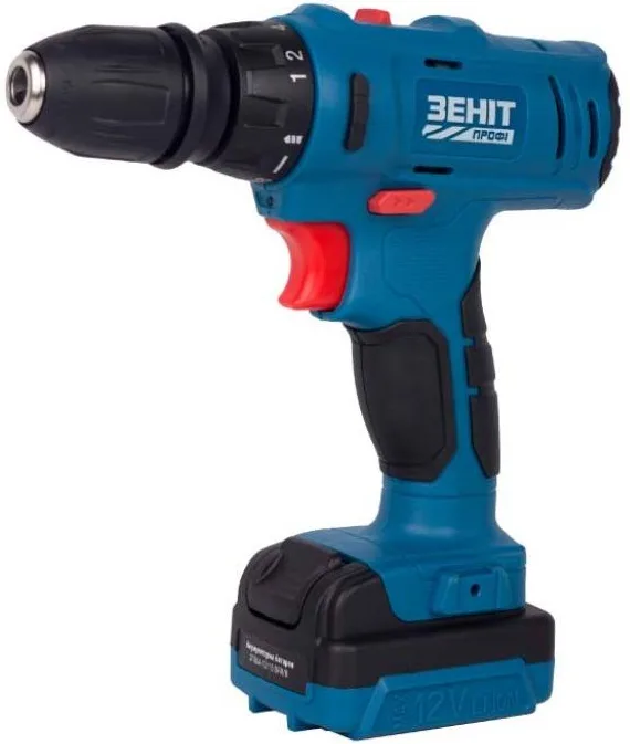 Акумуляторний шуруповерт ZENIT 12В 1кг 1500 об/хв 25Нм