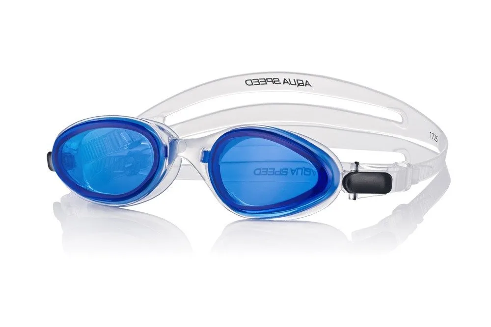 Окуляри для плавання AQUA SPEED силікон прозорий синій OSFM Діти