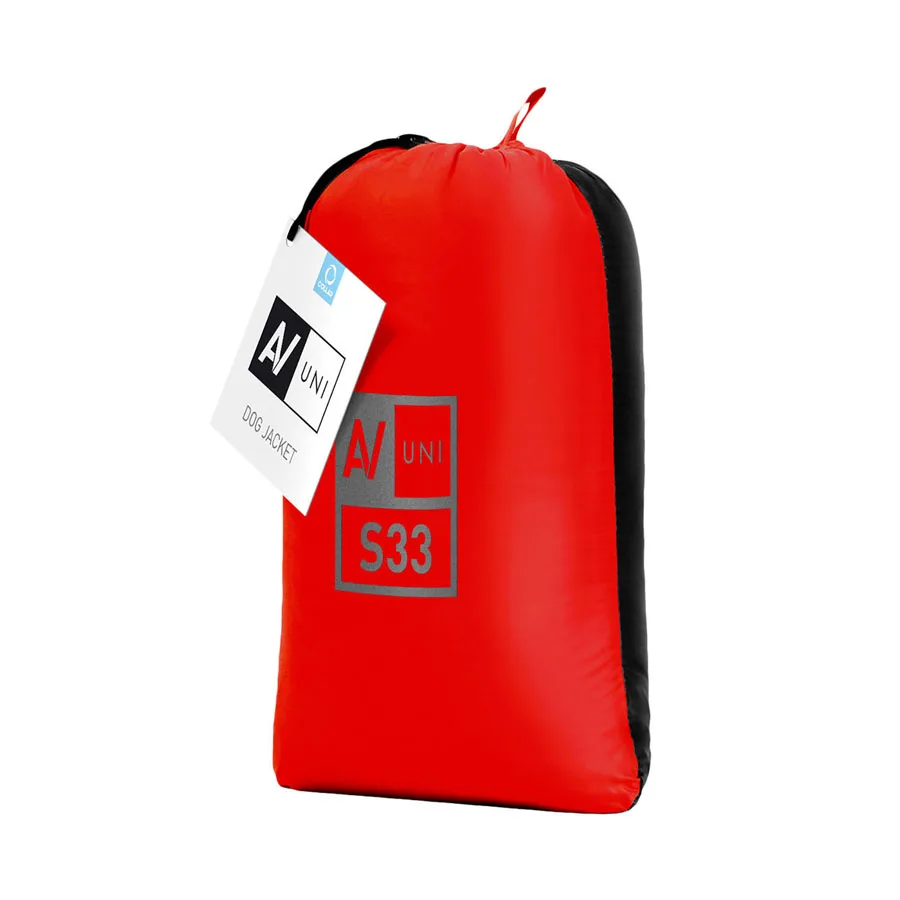 Куртка двостороння для собак AiryVest UNI S33 30-33 см нейлонова червоно-чорна
